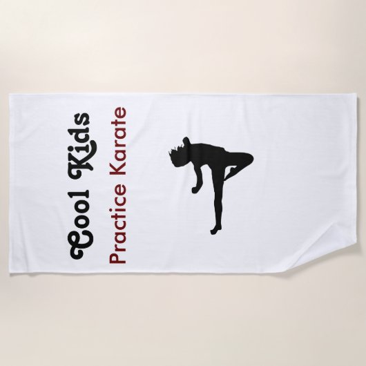 Koel kinder Praktijkkaraat Strandlaken (Voorkant)