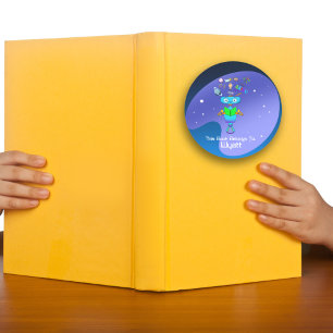 Koel Kinder robot leren van het lezen van Notitieb Ronde Sticker