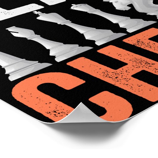 Koel kinder schaak Funny Chess Board Lovers Gift Poster (Hoek)