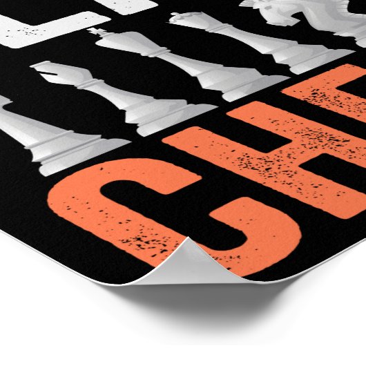 Koel kinder schaak Funny Chess Board Lovers Gift Poster (Hoek)