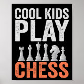 Koel kinder schaak Funny Chess Board Lovers Gift Poster (Voorkant)