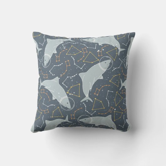 Koel Kinder spaties Shark Stars & Constellation Kussen (Achterkant)
