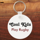 Koel Kinder spel Rugby T Shirt Sleutelhanger (Voorkant)