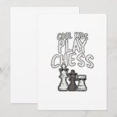 Koel Kinder spel Schaakspel Schaakspeler Gift Bedankkaart (Voorkant / Achterkant)