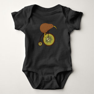 Koel Kiwi vogel op kiwi-fruitontwerp Romper
