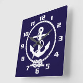 Koel Klassiek en Elegant ZeevaartAnker Vierkante Klok (Hoek)
