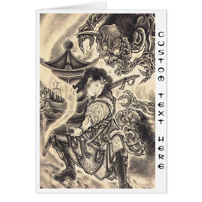 Koel klassiek  japans demon tattoo (Voorkant)