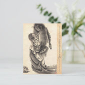 Koel klassiek  japans demon tattoo briefkaart (Staand voorkant)