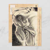 Koel klassiek  japans demon tattoo briefkaart (Voorkant / Achterkant)