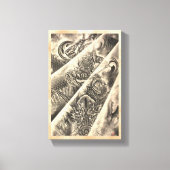 Koel klassiek  japans demon tattoo canvas afdruk (Voorkant)