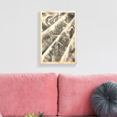 Koel klassiek  japans demon tattoo canvas afdruk (Insitu (Woonkamer))