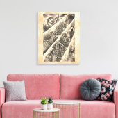 Koel klassiek japans demon tattoo canvas afdruk (Insitu (Woonkamer))