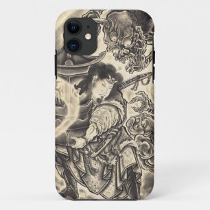 Koel klassiek  japans demon tattoo iPhone 11 hoesje
