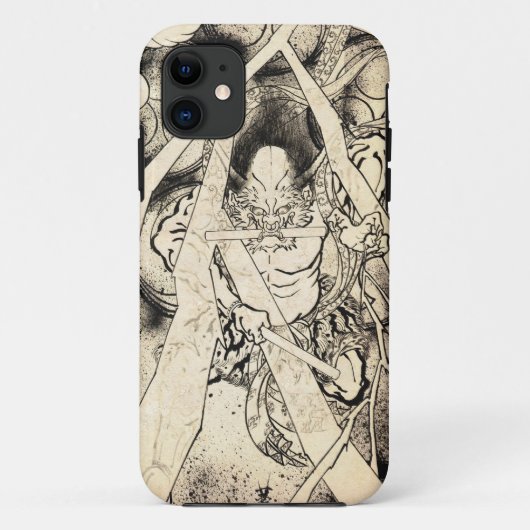 Koel klassiek  japans demon tattoo Case-Mate iPhone case (Achterkant)