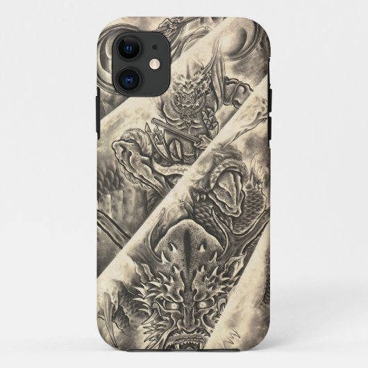 Koel klassiek  japans demon tattoo Case-Mate iPhone case (Achterkant)