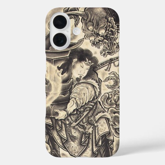 Koel klassiek japans demon tattoo Case-Mate iPhone case (Achterkant)