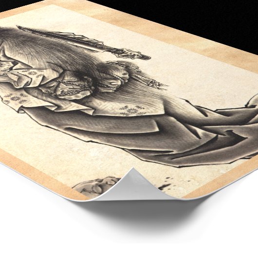 Koel klassiek  japans demon tattoo poster (Hoek)