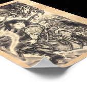 Koel klassiek  japans demon tattoo poster (Hoek)