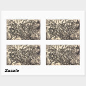 Koel klassiek  japans demon tattoo rechthoekige sticker (Vel)