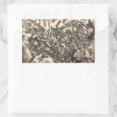 Koel klassiek  japans demon tattoo rechthoekige sticker (Tas)