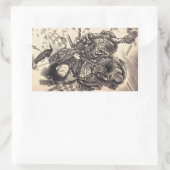 Koel klassiek  japans demon tattoo rechthoekige sticker (Tas)