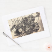 Koel klassiek  japans demon tattoo rechthoekige sticker (Envelop)