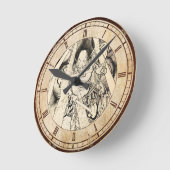 Koel klassiek  japans demon tattoo ronde klok (Hoek)