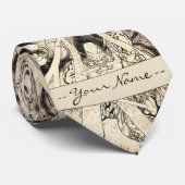 Koel klassiek  japans demon tattoo stropdas (Opgerold)