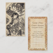 Koel klassiek  japans demon tattoo visitekaartje (Voorkant / Achterkant)