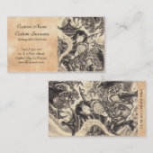 Koel klassiek  japans demon tattoo visitekaartje (Voorkant / Achterkant)