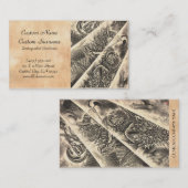 Koel klassiek  japans demon tattoo visitekaartje (Voorkant / Achterkant)