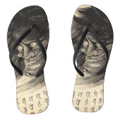 Koel klassiek  japans demonkop tattoo teenslippers (Voetbed)