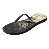 Koel klassiek  japans demonkop tattoo teenslippers (Schuin)