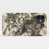 Koel klassieke japanse demon samurai tijger Case-Mate iPhone case (Achterkant (horizontaal))