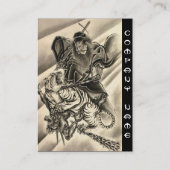 Koel klassieke  japanse demon samurai tijger visitekaartje (Achterkant)