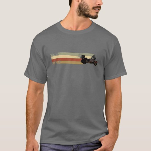Koel Klassieke motorfiets T-shirt (Voorkant)