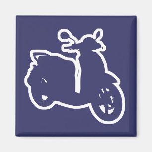 Koel kleine Scooter Magnet