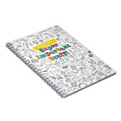 Koel kleurboek met gepersonaliseerde doodle notiti notitieboek (Rechterzijde)