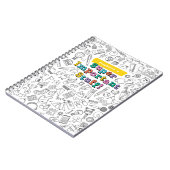 Koel kleurboek met gepersonaliseerde doodle notiti notitieboek (Linkerzijde)