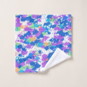 Koel kleuren Abstracte plakverf, vaag Bad Handdoek (Wasdoekje)