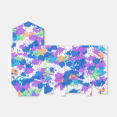 Koel kleuren Abstracte plakverf, vaag Bedankdoosjes (Uitgevouwen)