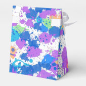 Koel kleuren Abstracte plakverf, vaag Bedankdoosjes (Achterkant)