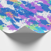 Koel kleuren Abstracte plakverf, vaag Cadeaupapier (Hoek)