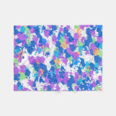 Koel kleuren Abstracte plakverf, vaag Fleece Deken (Voorkant (Horizontaal))