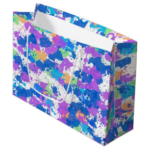 Koel kleuren Abstracte plakverf, vaag Groot Cadeauzakje