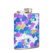 Koel kleuren Abstracte plakverf, vaag Heupfles (Rechts)