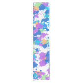 Koel kleuren Abstracte plakverf, vaag Korte Tafelloper (Voorkant)