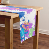 Koel kleuren Abstracte plakverf, vaag Korte Tafelloper (Voorbeeld)