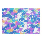 Koel kleuren Abstracte plakverf, vaag Kussensloop (Achterkant)