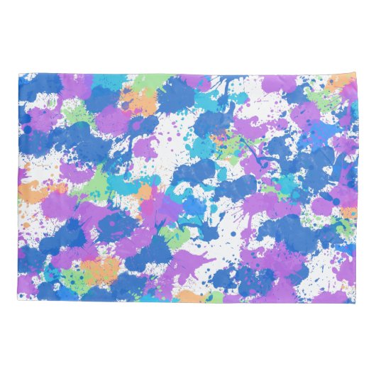 Koel kleuren Abstracte plakverf, vaag Kussensloop (Achterkant)